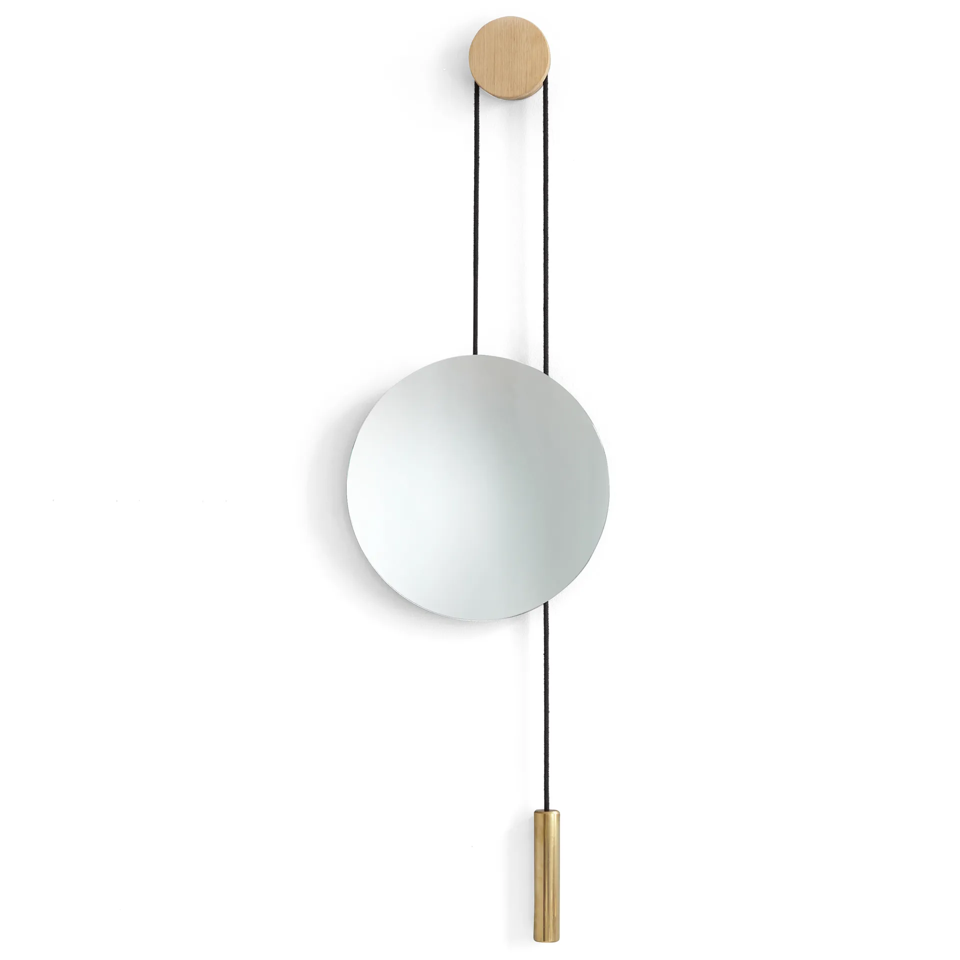 Miroir Rise and Shine, Natural oak-brass weight New Works