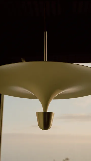 Suspension Kantarell Ø60 cm - Nickel Plated - New Works