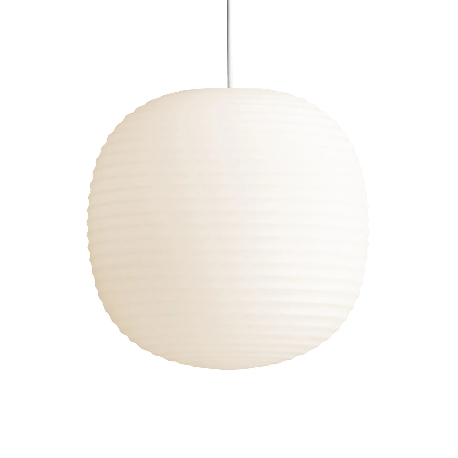 Suspension Lantern moyen, Frosted white opal glass New Works