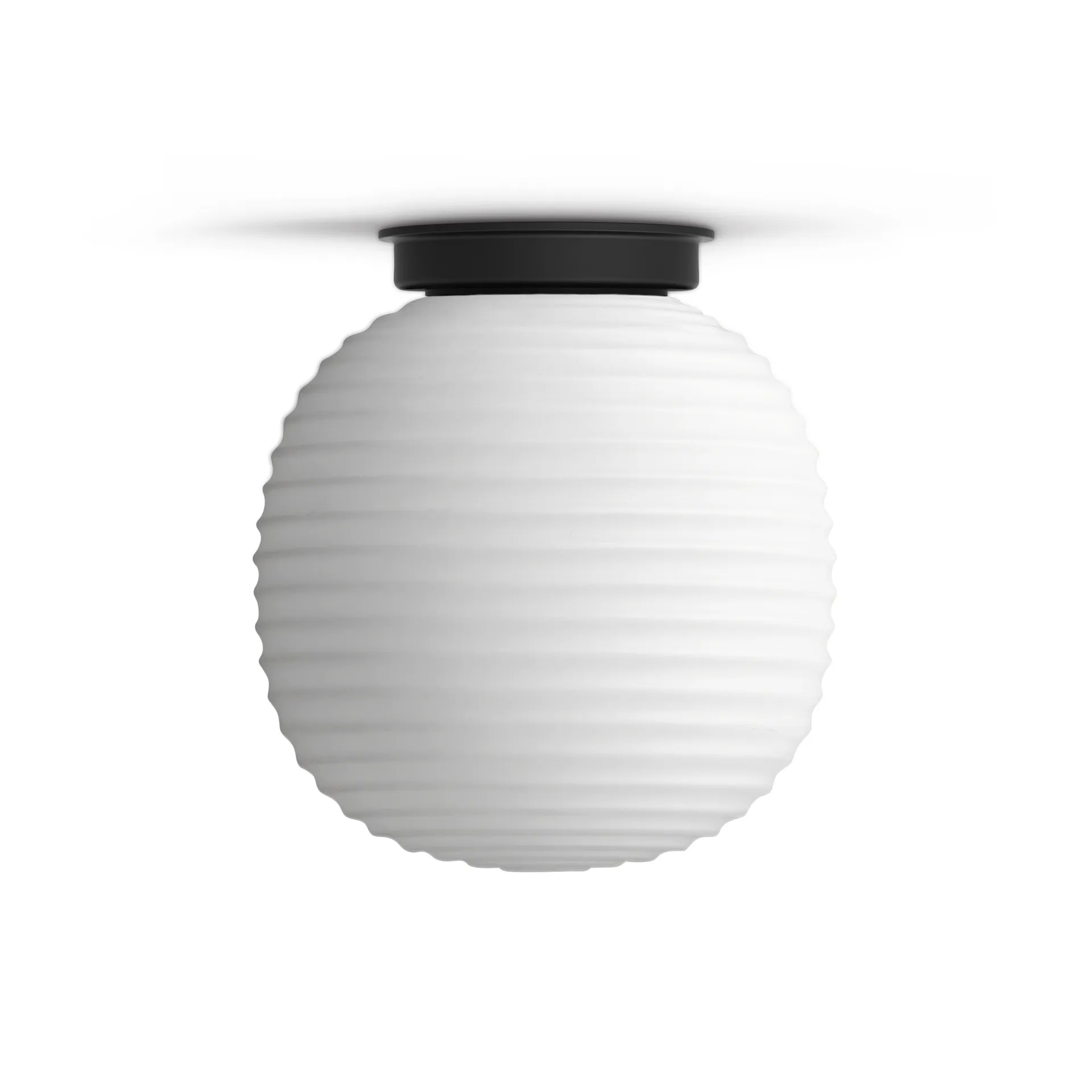 Suspension Lantern small, Frosted white opal glass New Works