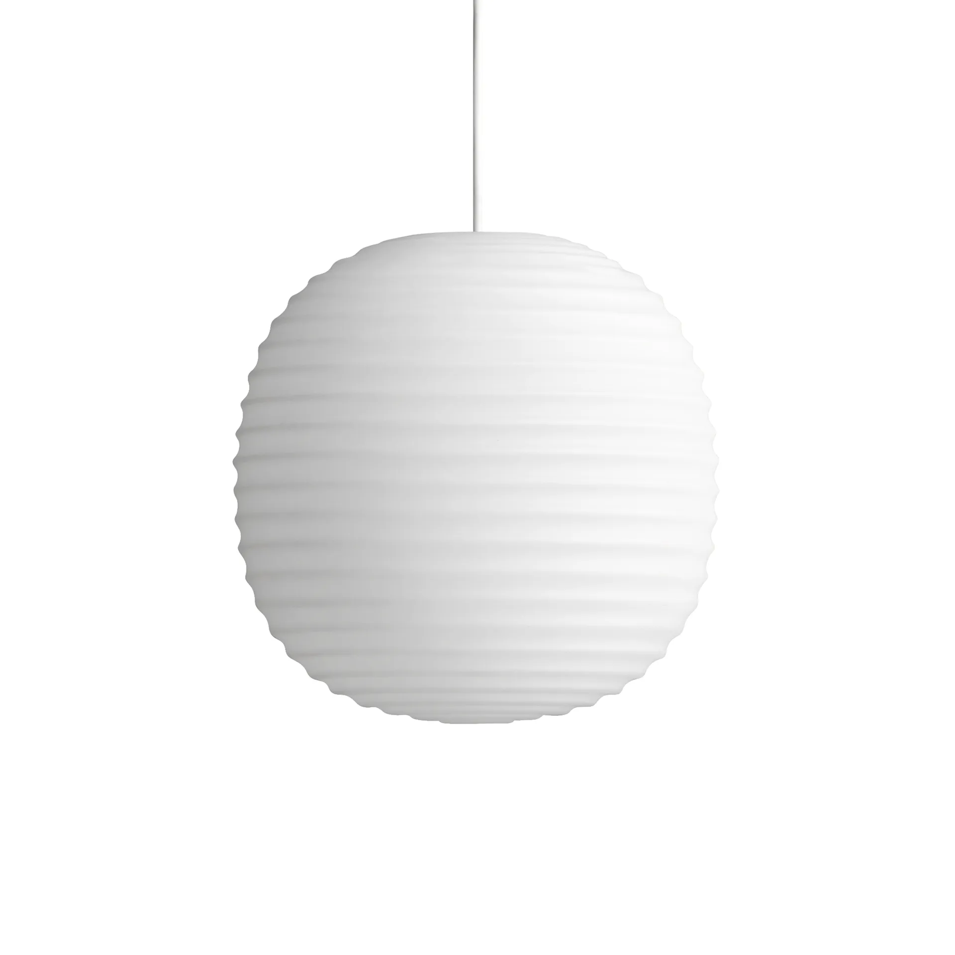 Suspension Lantern small, Frosted white opal glass New Works