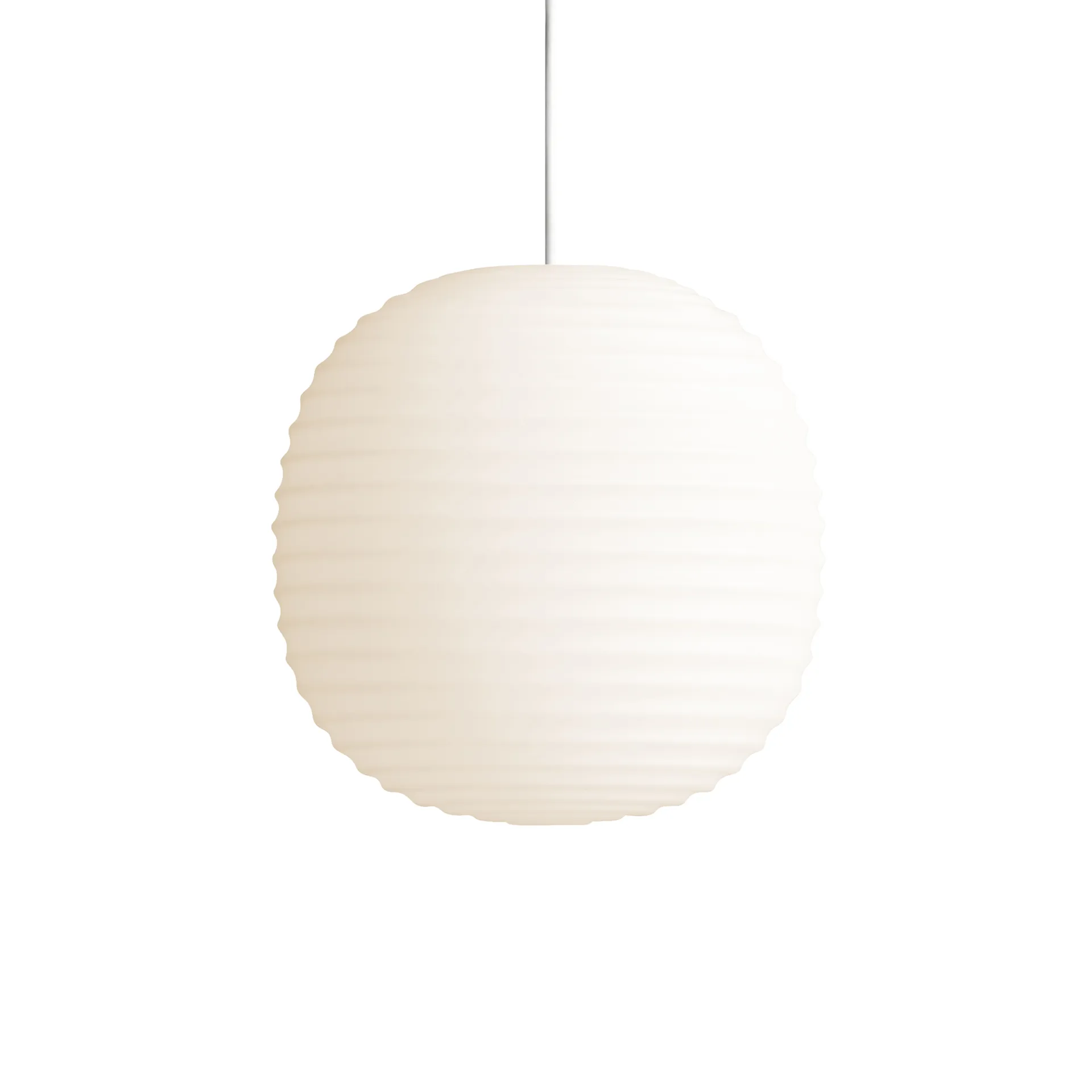 Suspension Lantern small, Frosted white opal glass New Works