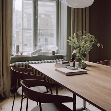 Table à manger rectangulaire Florence - natural oak, structure noire - New Works