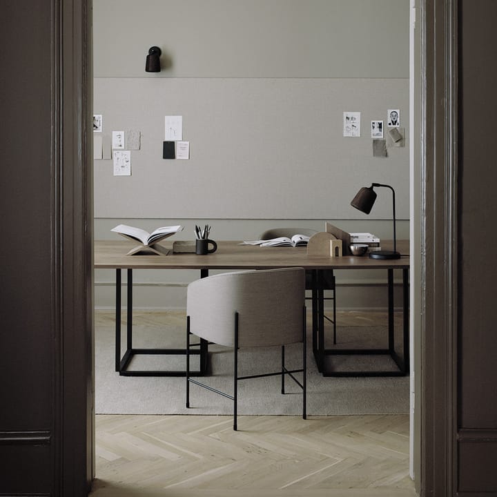 Table à manger rectangulaire Florence - walnut, structure noire - New Works