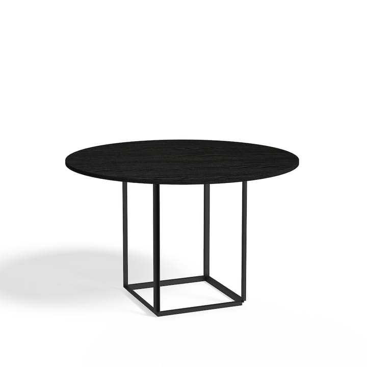 Table à manger ronde Florence - Black ash-ø 120 cm-structure noire - New Works