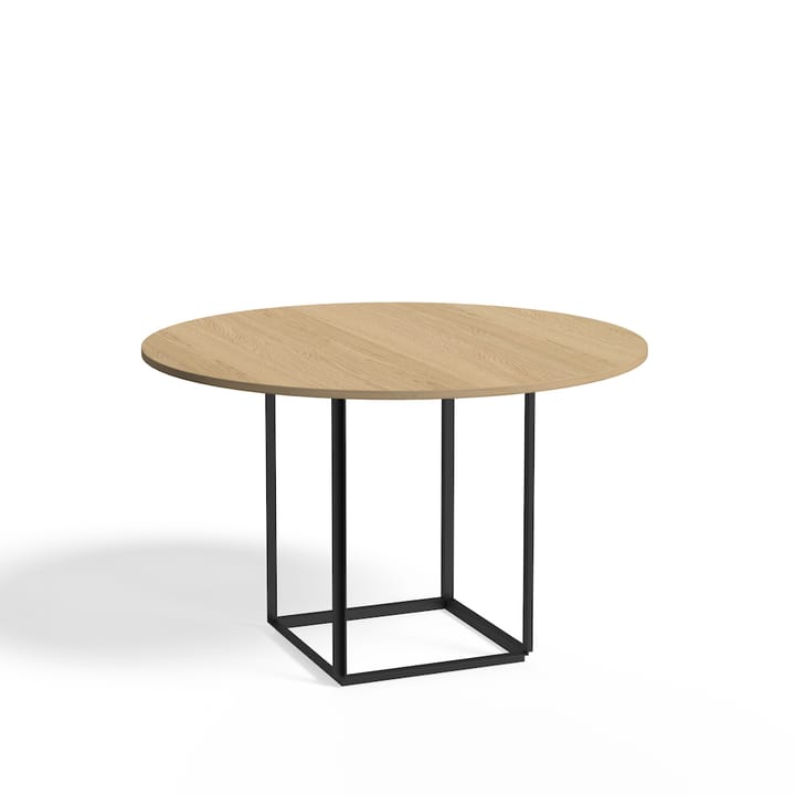Table à manger ronde Florence - natural oak, ø 120 cm, structure noire - New Works