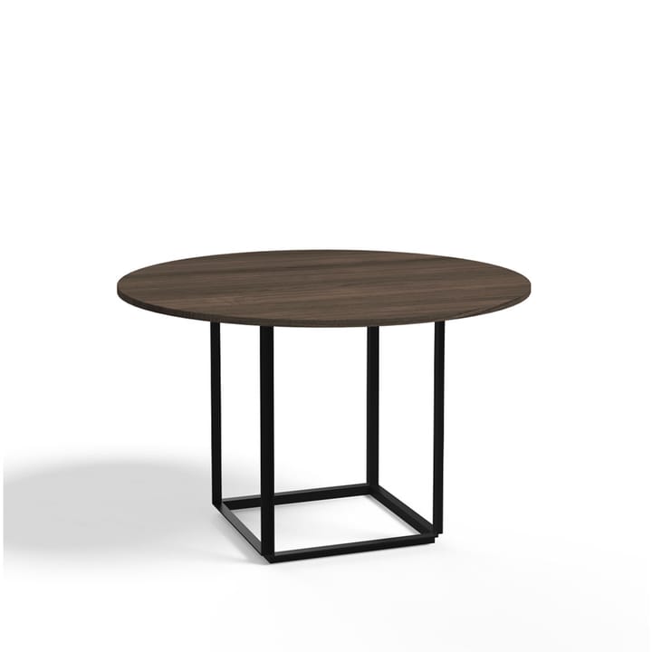 Table à manger ronde Florence - walnut, ø 120 cm, structure noire - New Works
