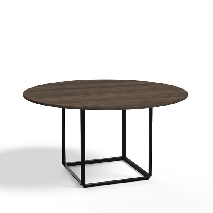 Table à manger ronde Florence - walnut, ø 145 cm, structure noire - New Works