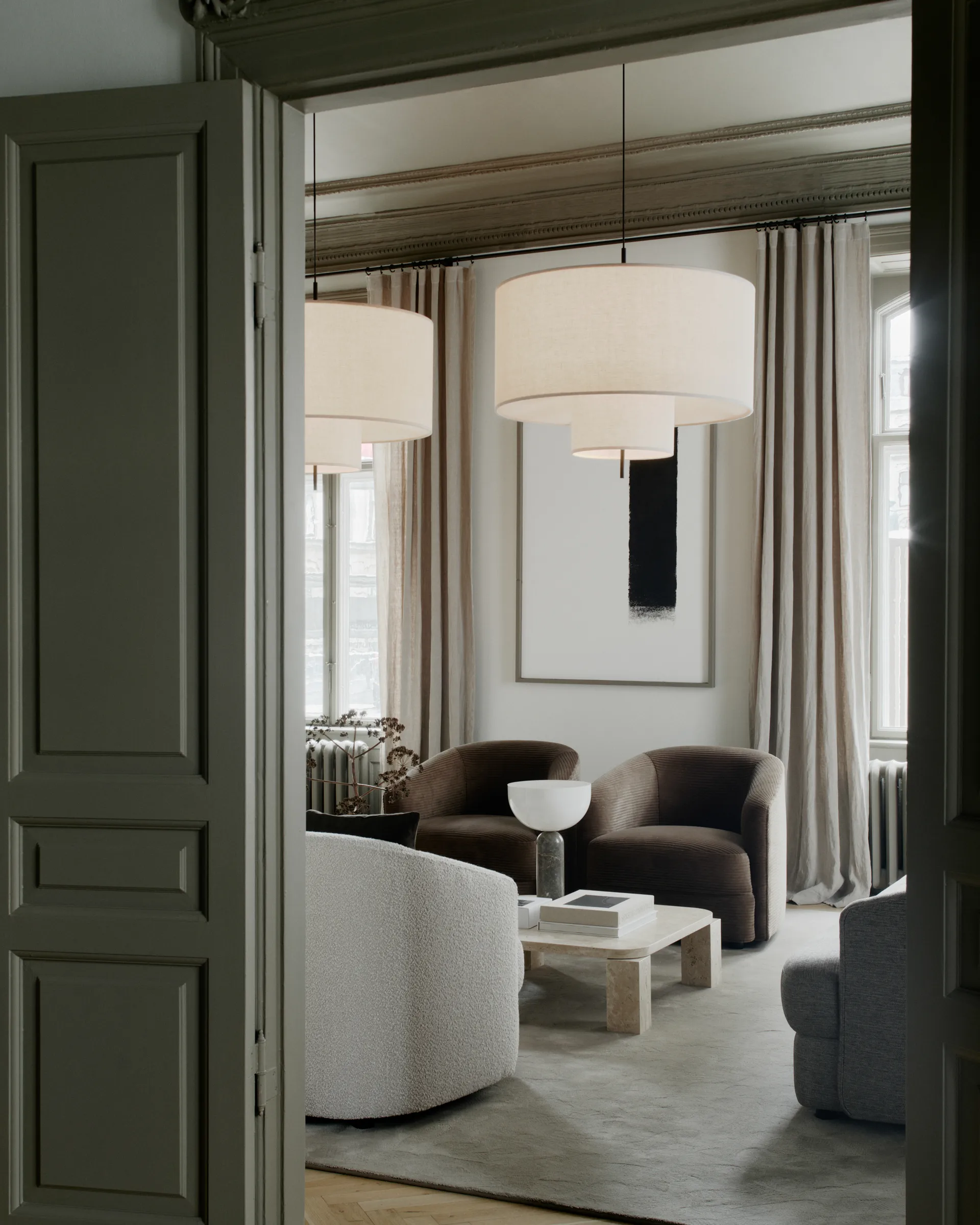 Table basse Atlas 60x60 cm, Unfilled Travertine New Works