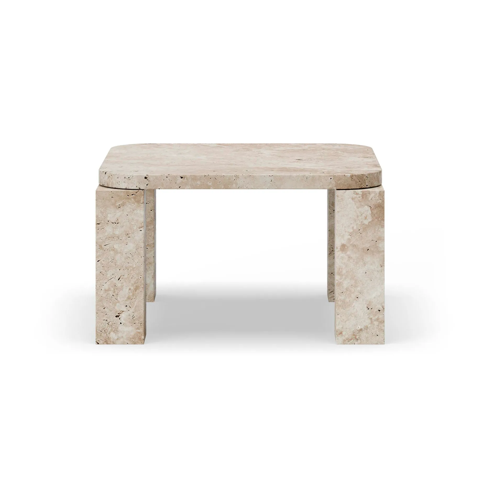 Table basse Atlas 60x60 cm, Unfilled Travertine New Works