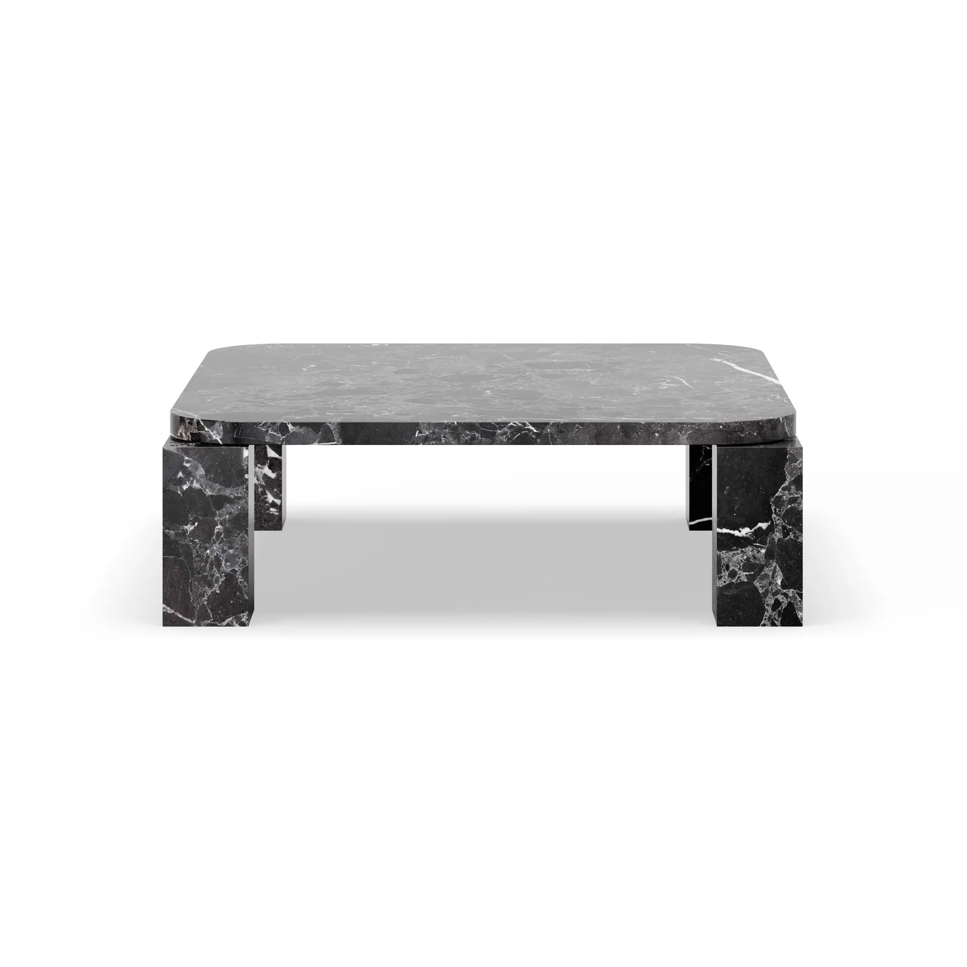 Table basse Atlas 82x82 cm, Costa Black marble New Works