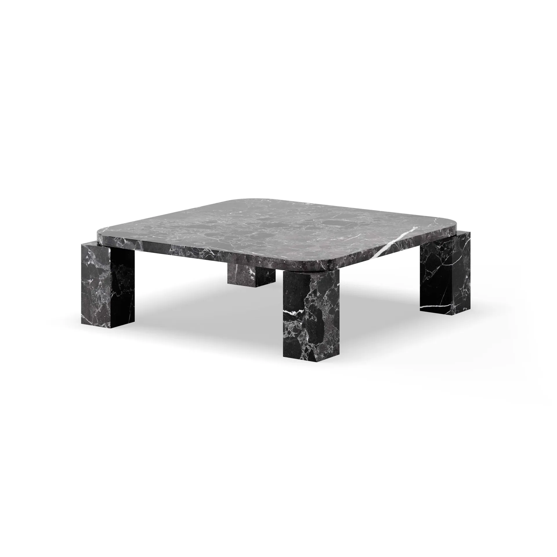 Table basse Atlas 82x82 cm, Costa Black marble New Works