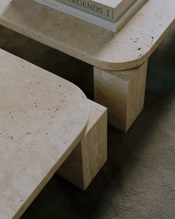 Table basse Atlas 82x82 cm - Unfilled Travertine - New Works