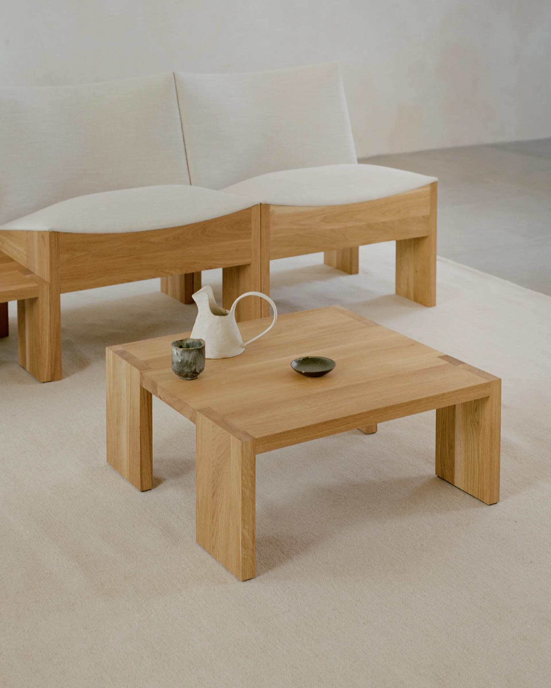 Table basse Tennon, Oak, 61x61 cm New Works