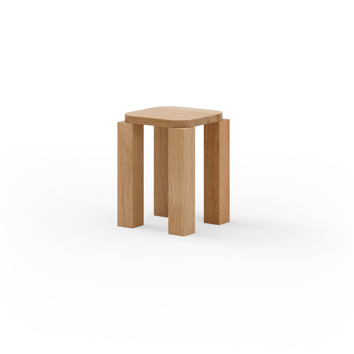 New Works Tabouret Atlas Natural Oak | Design Scandinave | Tabourets | Marron