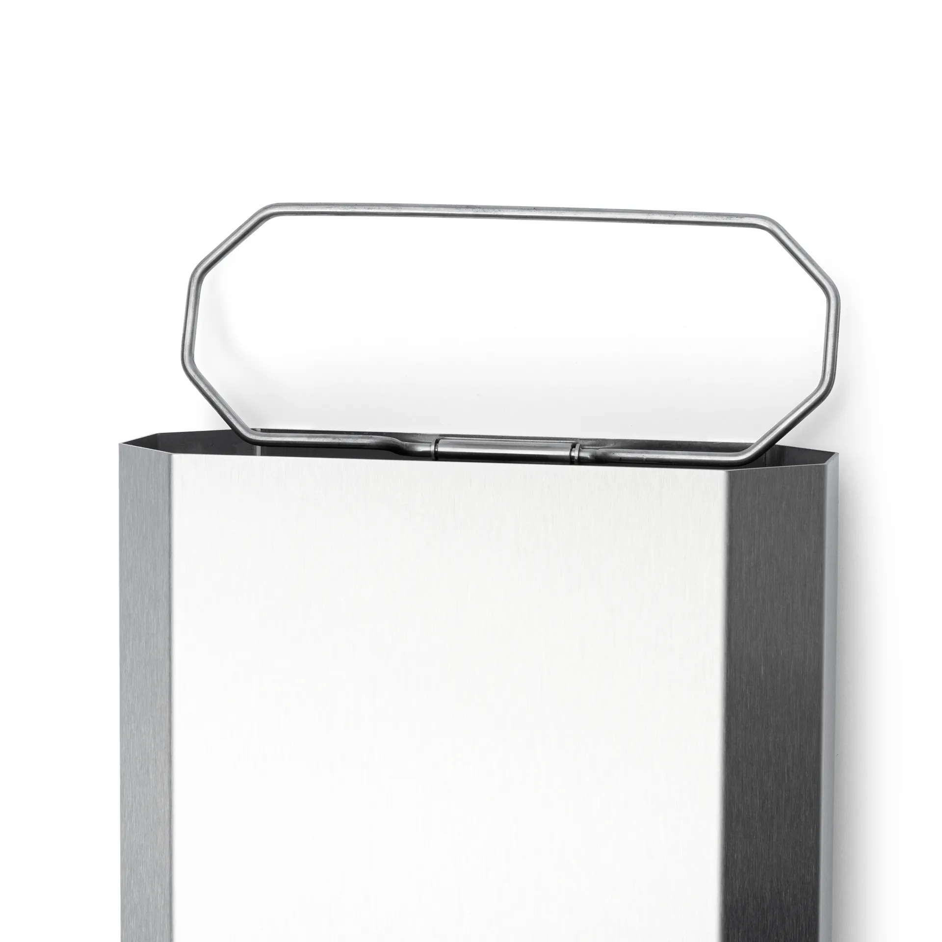 Nichba corbeille à papier, Acier inoxydable brossé, 12 L Nichba