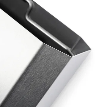 Nichba corbeille à papier - Acier inoxydable brossé, 12 L - Nichba