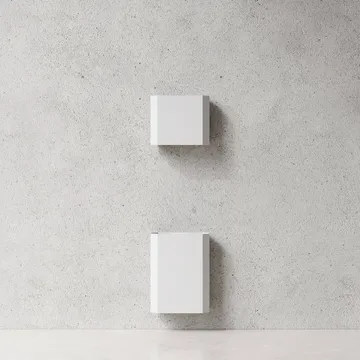 Nichba corbeille à papier - Blanc, 12 L - Nichba
