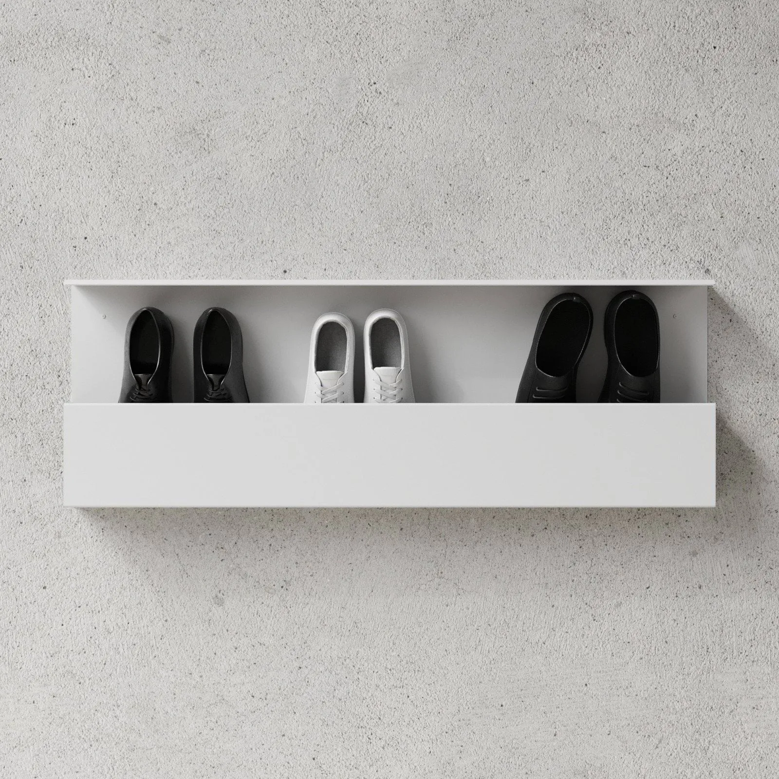 Nichba étagère à chaussures, Blanc, 100 cm Nichba