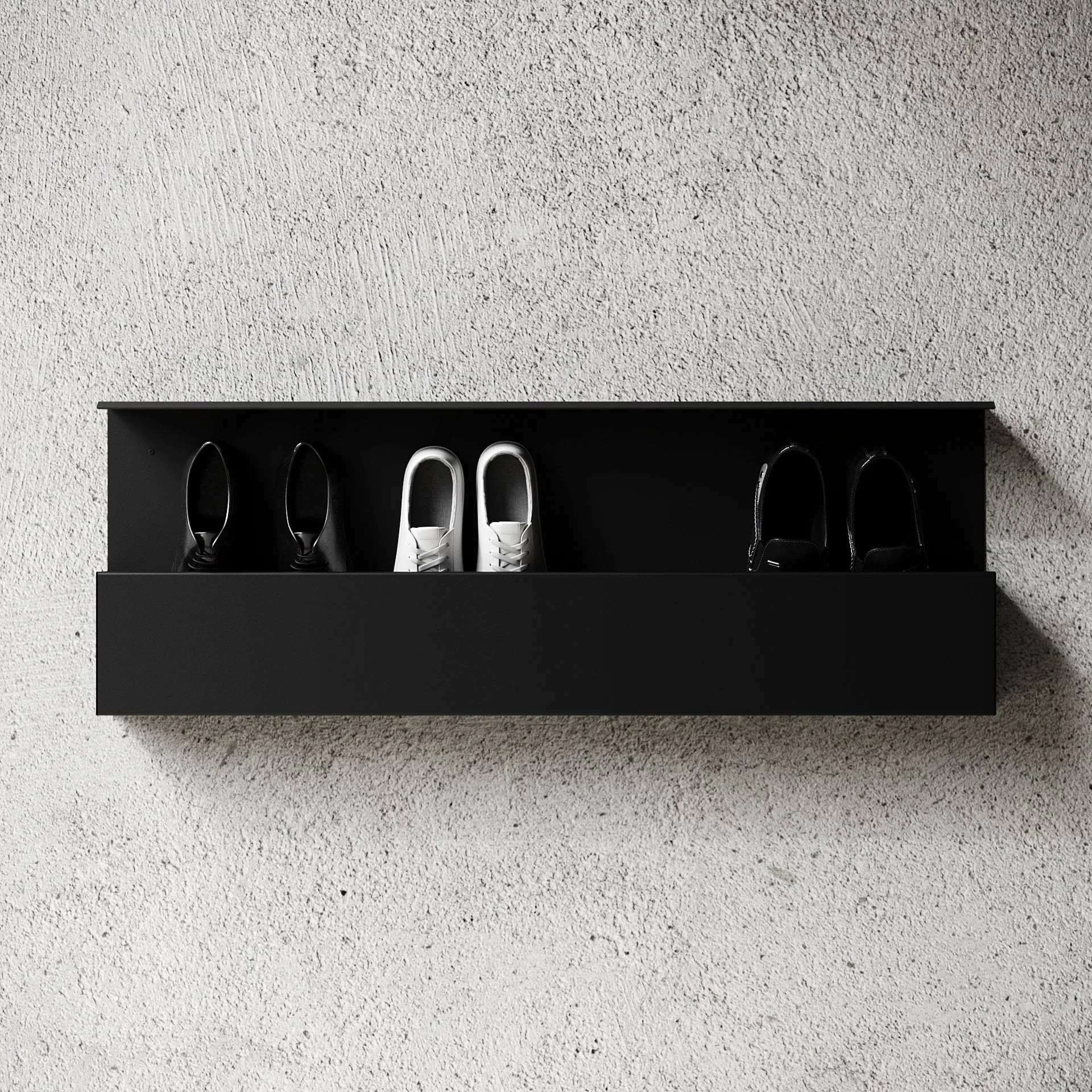 Nichba étagère à chaussures, Noir, 100 cm Nichba