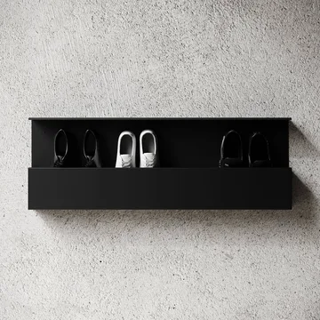 Nichba étagère à chaussures - Noir, 100 cm - Nichba