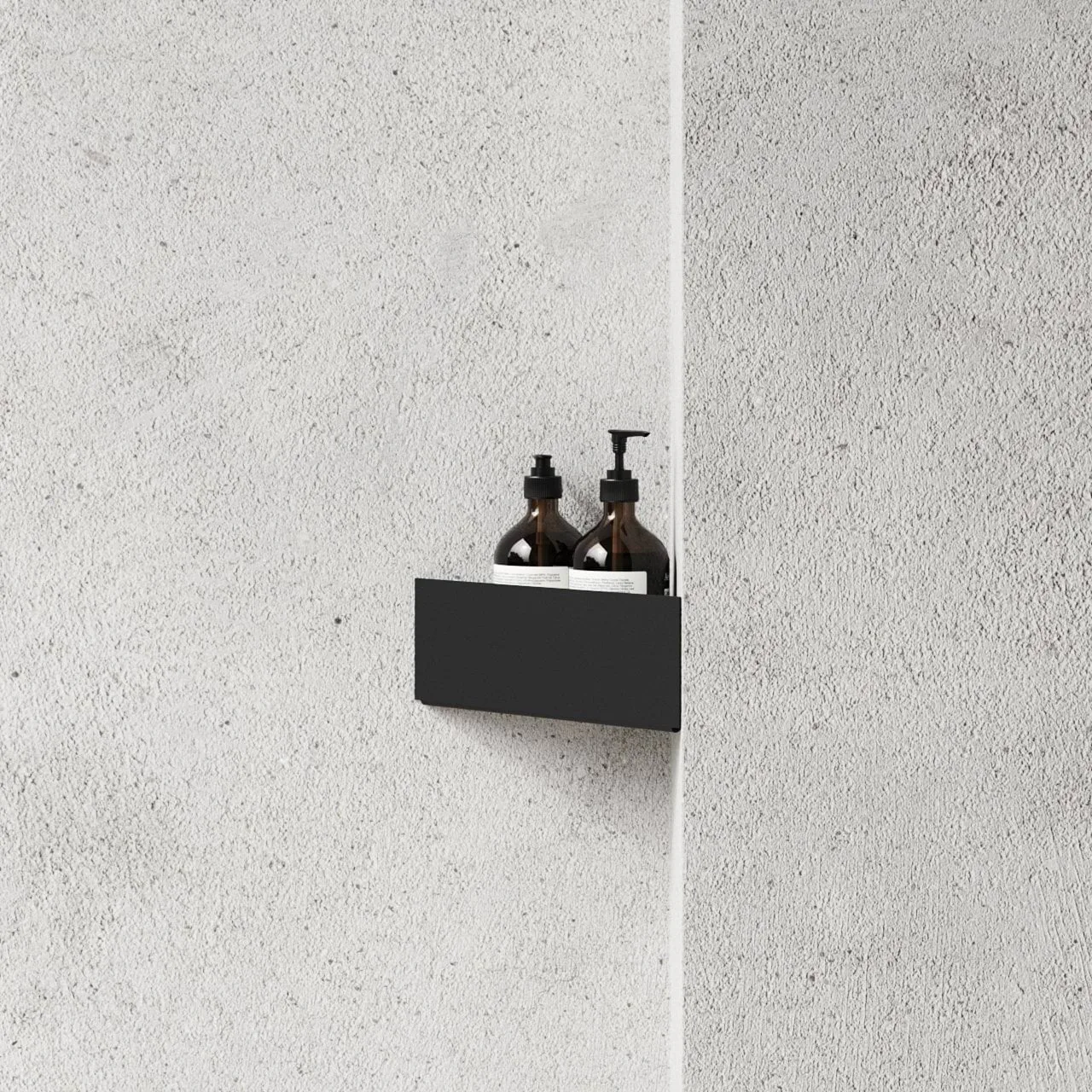 Nichba étagère de douche, Black, angle Nichba