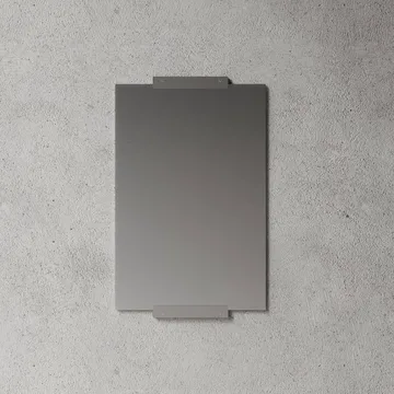 Nichba miroir mural - Acier inoxydable brossé, 70x50 cm - Nichba