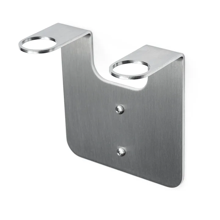 Nichba porte-savon - Acier inoxydable brossé, double - Nichba