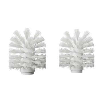 Nichba tête de brosse de toilette - Blanc, lot de 2 - Nichba