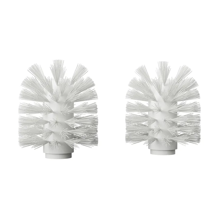 Nichba tête de brosse de toilette - Blanc, lot de 2 - Nichba