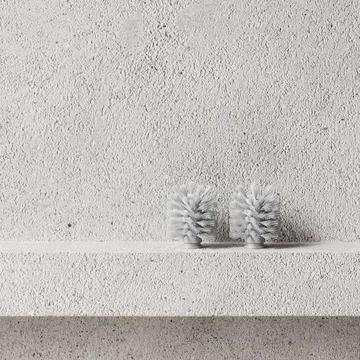 Nichba tête de brosse de toilette - Blanc, lot de 2 - Nichba