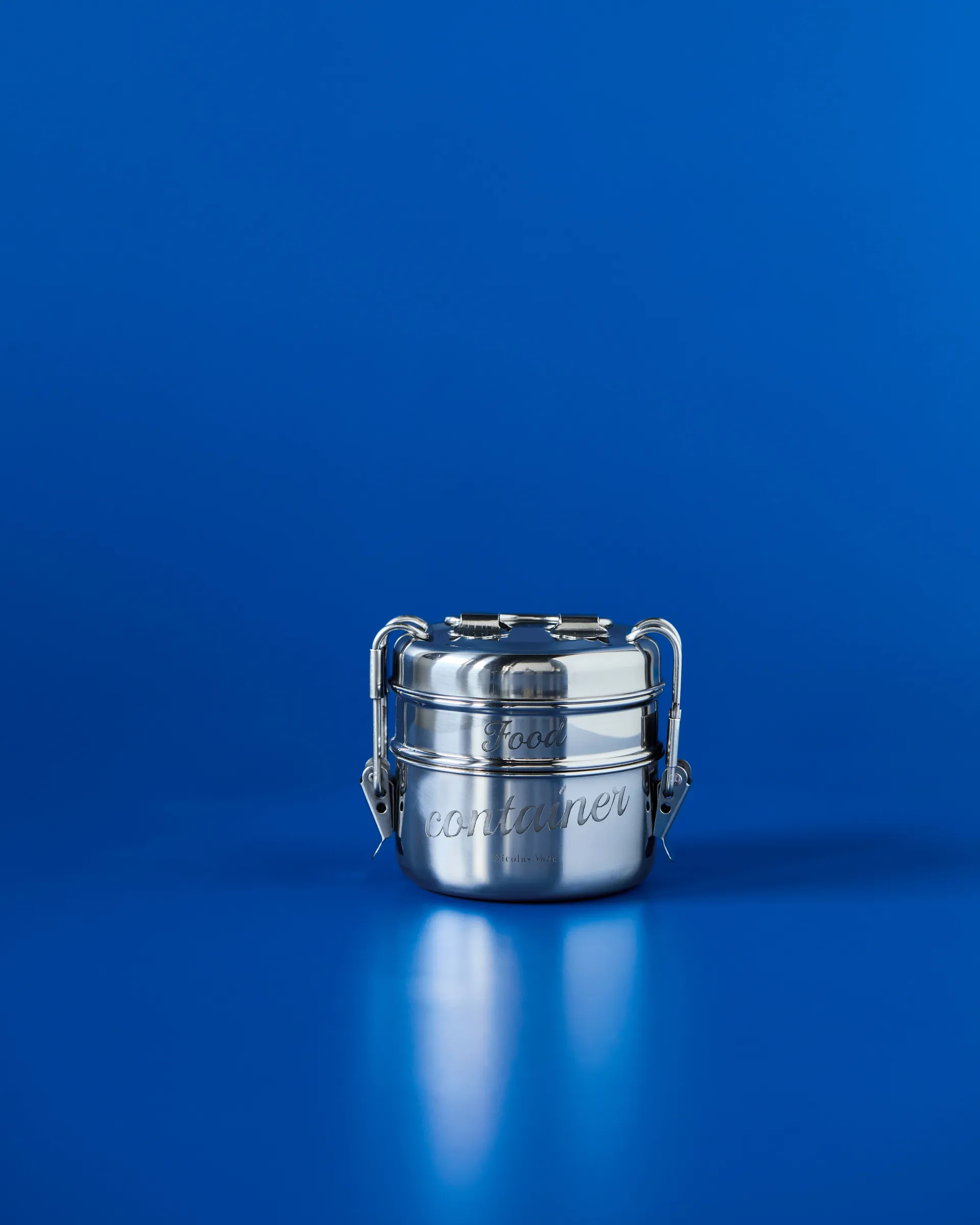 Boîte à lunch Nicolas Vahé, 2 pièces, Silver finish, Ø10 cm Nicolas Vahé