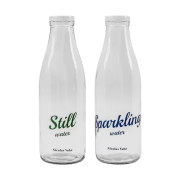 Bouteille avec bouchon 1 L, 2 pièces - Plate eau tranquille-gazeuse - Nicolas Vahé