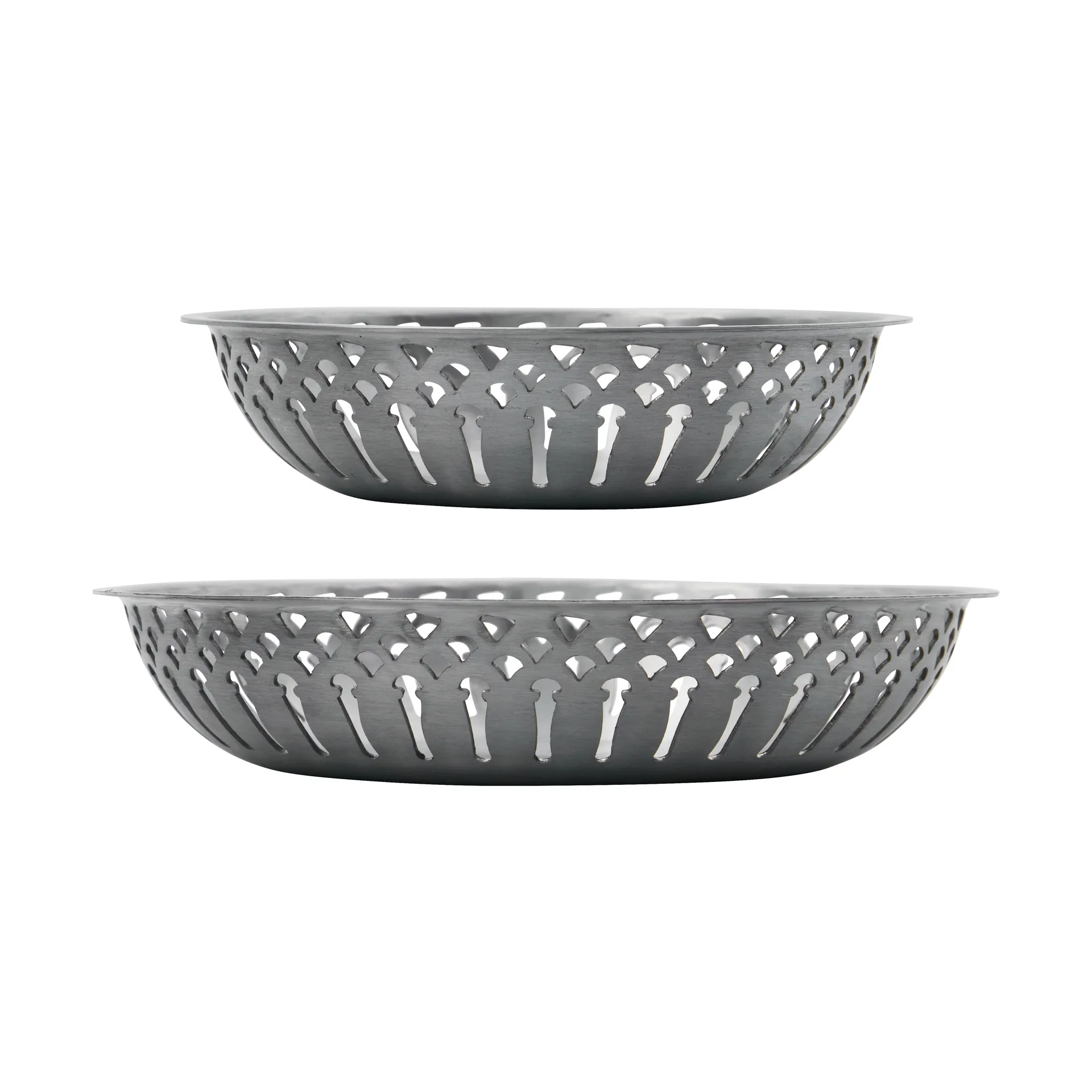 Corbeille à pain Nicolas Vahé, 2 pièces, Finition argent antique Nicolas Vahé