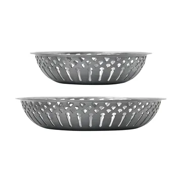 Corbeille à pain Nicolas Vahé, 2 pièces - Finition argent antique - Nicolas Vahé