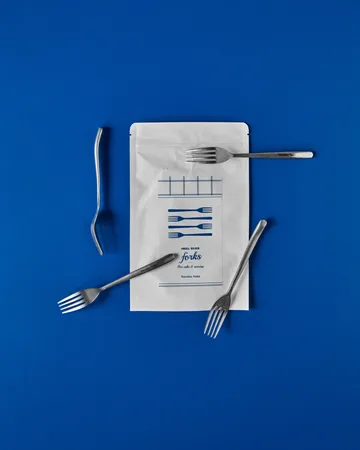 Fourchette à gâteau Nicolas Vahé, lot de 4 - Finition argentée antique - Nicolas Vahé