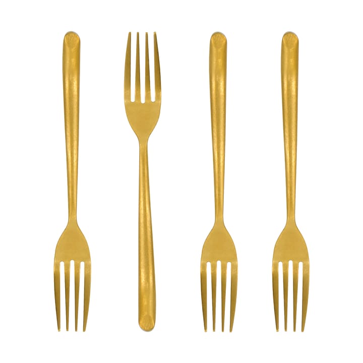 Fourchette à gâteau Nicolas Vahé, lot de 4 - Finition dorée antique - Nicolas Vahé
