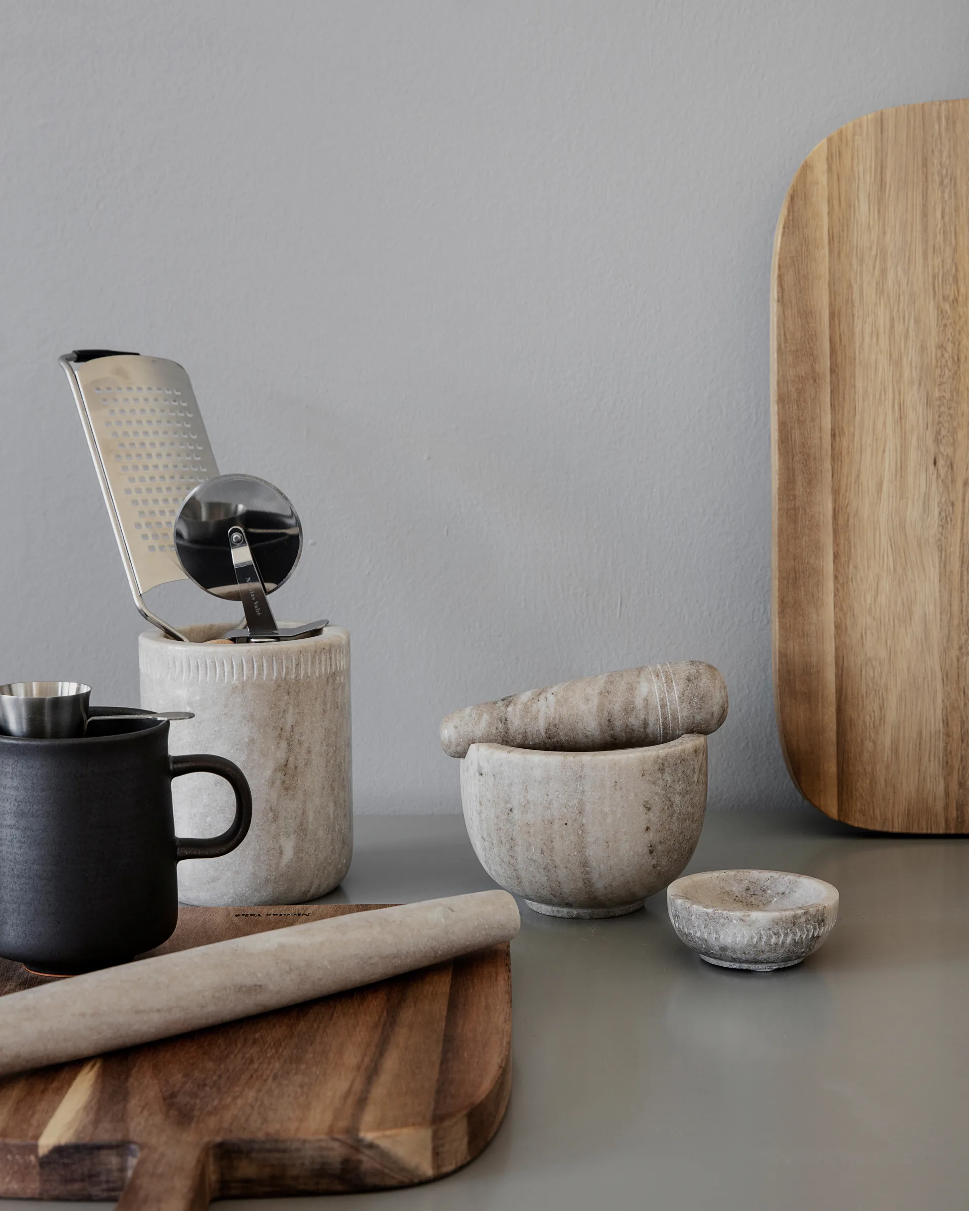 Roulette à pizza Nicolas Vahé, Acier inoxydable-acacia Nicolas Vahé