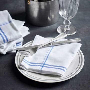 Serviette en tissu Amow 32x52 cm, lot de 4 - Blanc-bleu - Nicolas Vahé