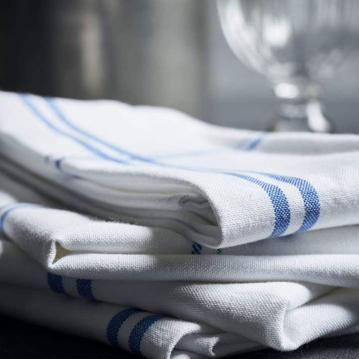 Serviette en tissu Amow 32x52 cm, lot de 4, Blanc-bleu Nicolas Vahé