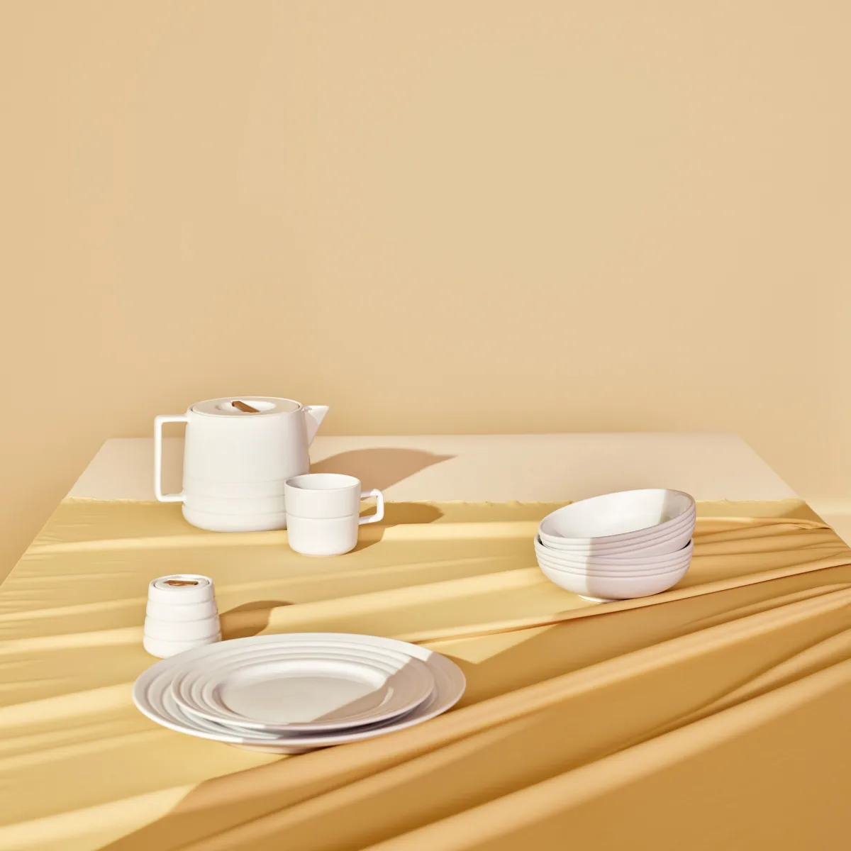 Assiette Lines Ø27 cm, Blanc NJRD