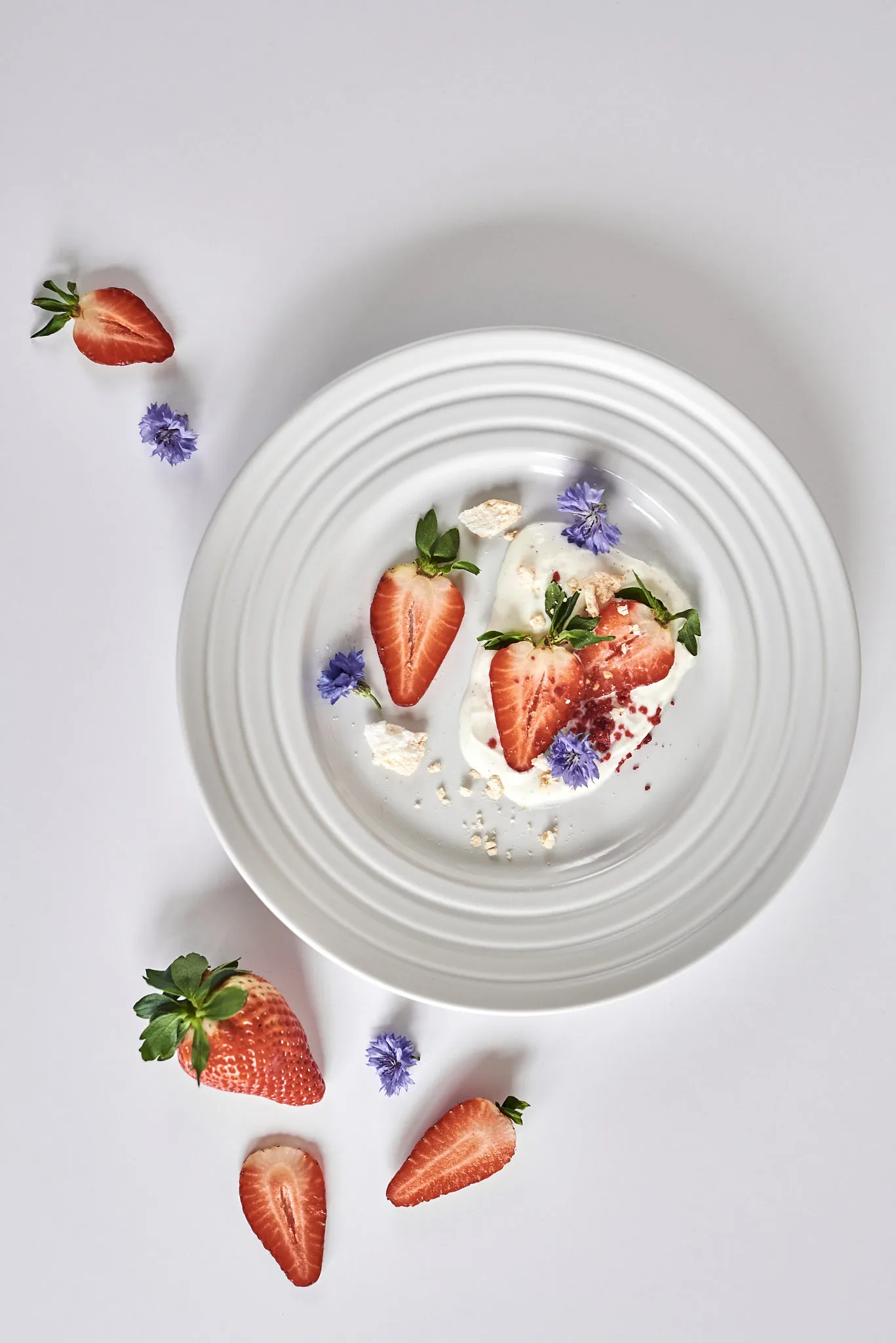 Assiette Lines Ø27 cm, Blanc NJRD