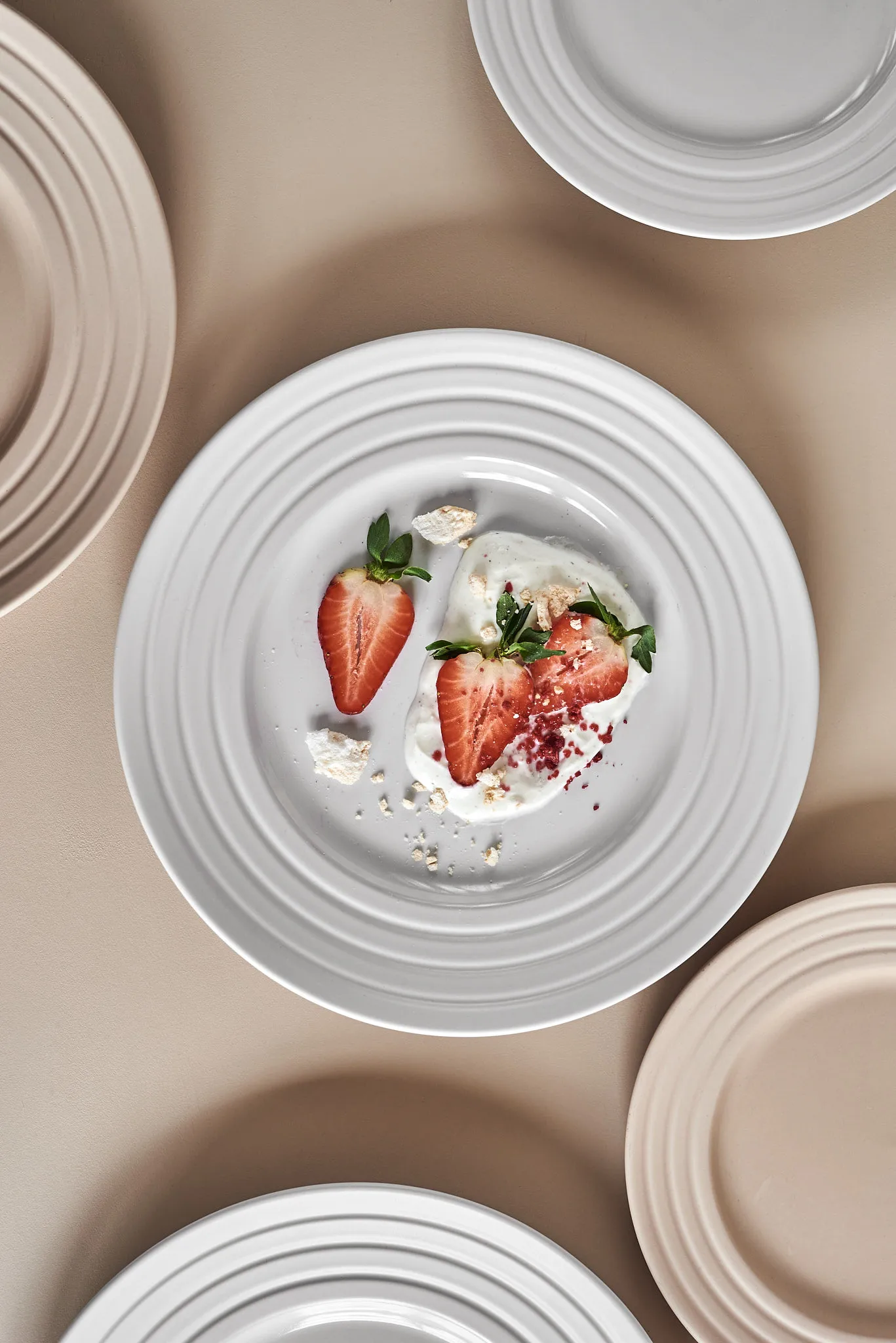 Assiette Lines Ø27 cm, Blanc NJRD