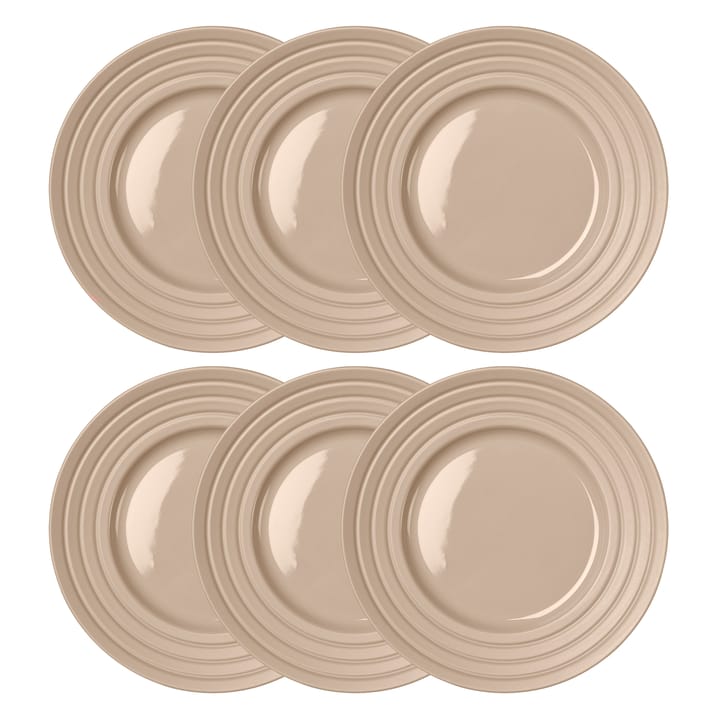 Assiette Lines Ø27 cm Lot de 6 - Beige - NJRD