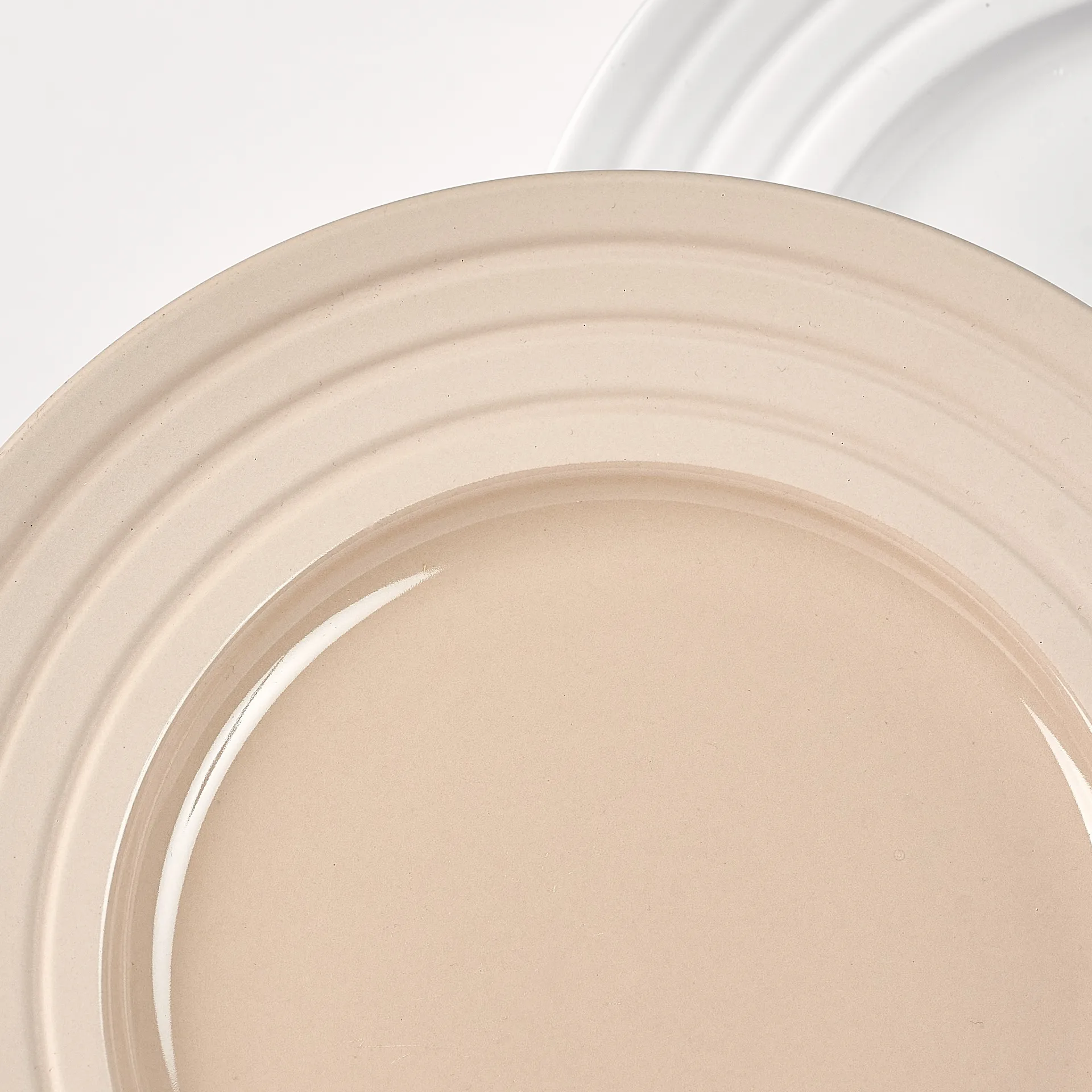 Assiette Lines Ø27 cm Lot de 6, Beige NJRD