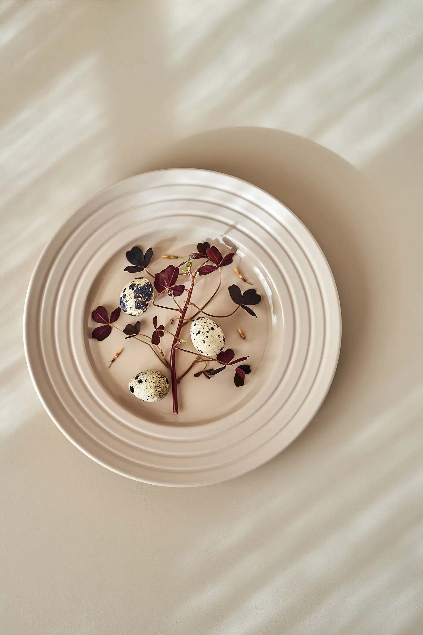 Assiette Lines Ø27 cm Lot de 6, Beige NJRD