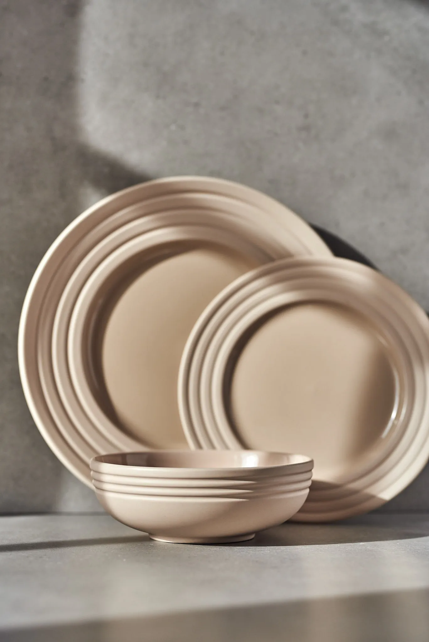 Assiette Lines Ø27 cm Lot de 6, Beige NJRD