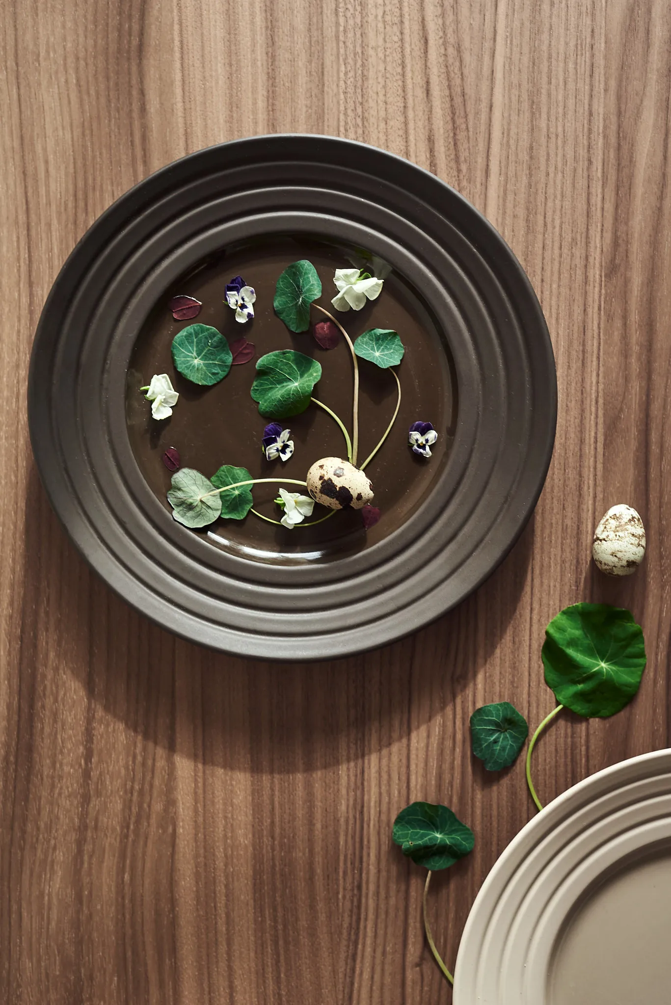 Assiette Lines Ø27 cm Lot de 6, Marron NJRD