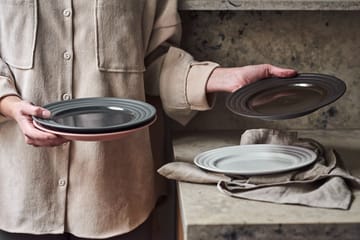 Assiette Lines Ø27 cm Lot de 6 - Marron - NJRD