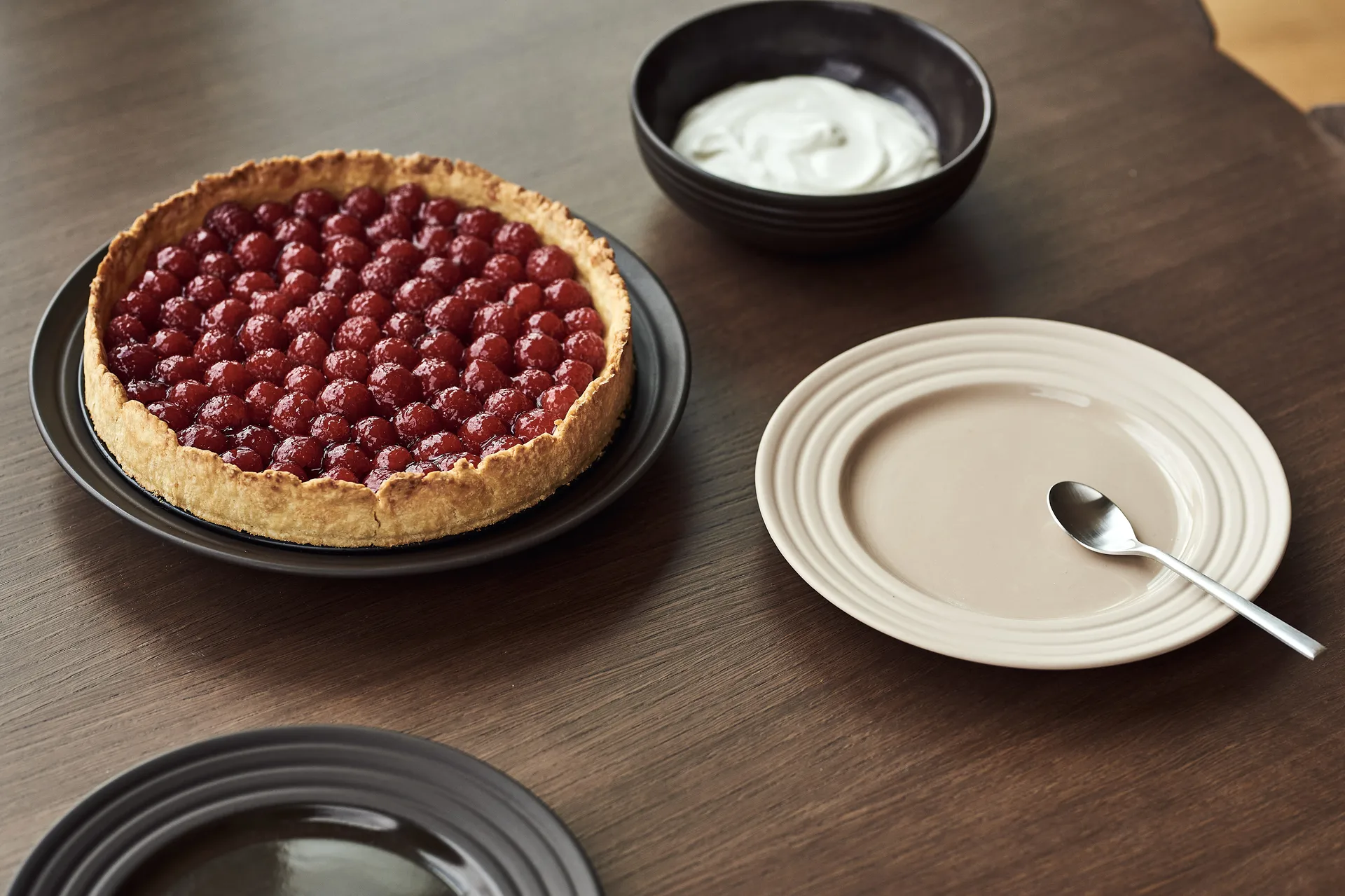 Assiette Lines Ø27 cm Lot de 6, Marron NJRD